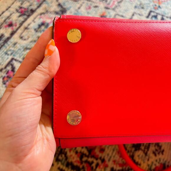 MICHAEL KORS Saffiano Leather Hope Large Satchel in Flame ❤️‍🔥 - Picture 9 of 11